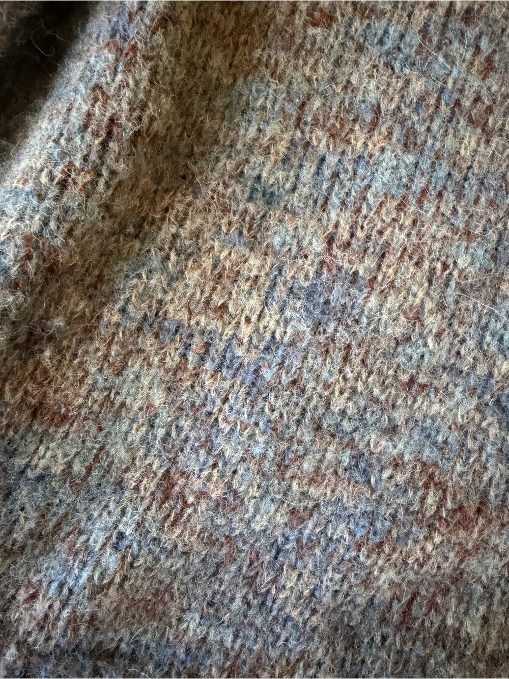 Vince Heathered Crewneck Sweater in Pink and Blue Mix - Picture 2 of 4